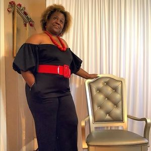 Karen T  Off the Shoulder Jumpsuit